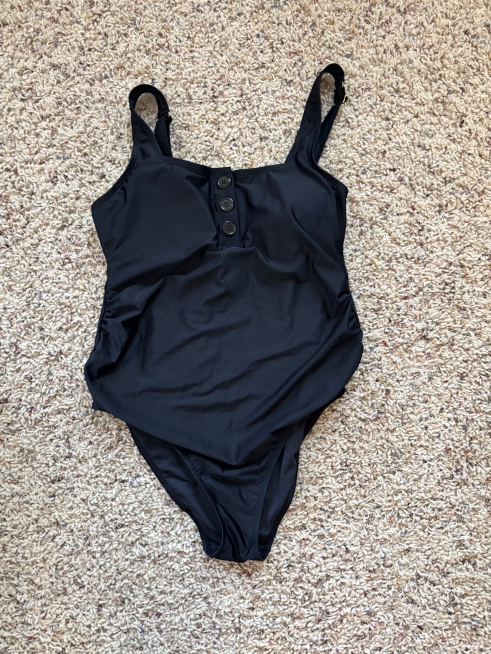 Kindred Bravely Black One-Piece Bathing Suit with Buttons